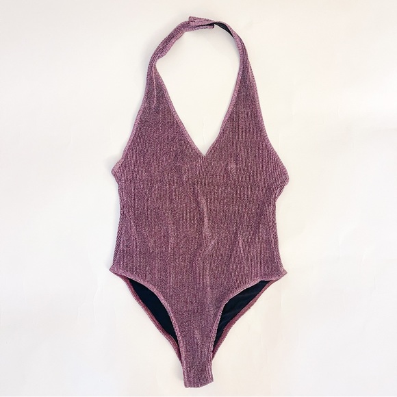 Urban Outfitters Pink Sparkly Backless Bodysuit - Picture 1 of 3